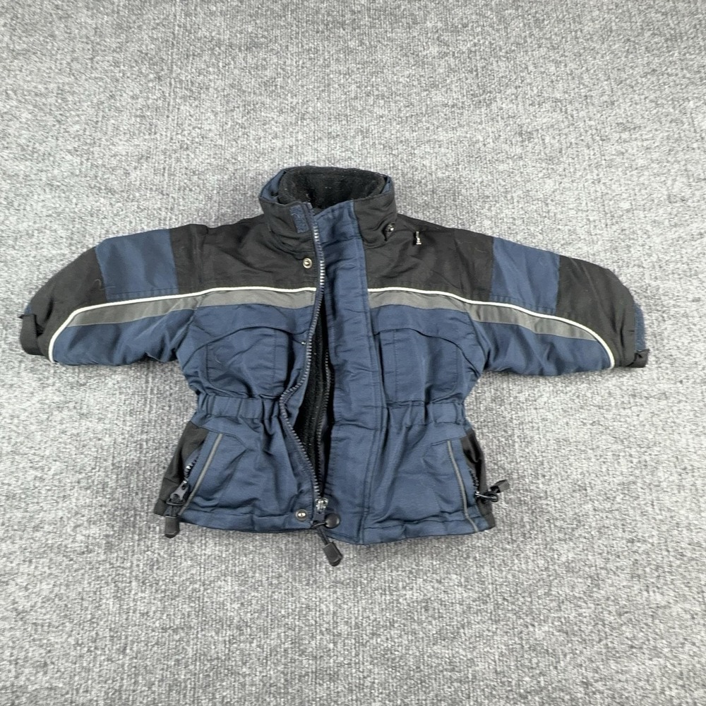 Big Chill Jacket Boys 9-12 Months Blue Colorblock Puffer Ski Winter Zip‎ Pockets